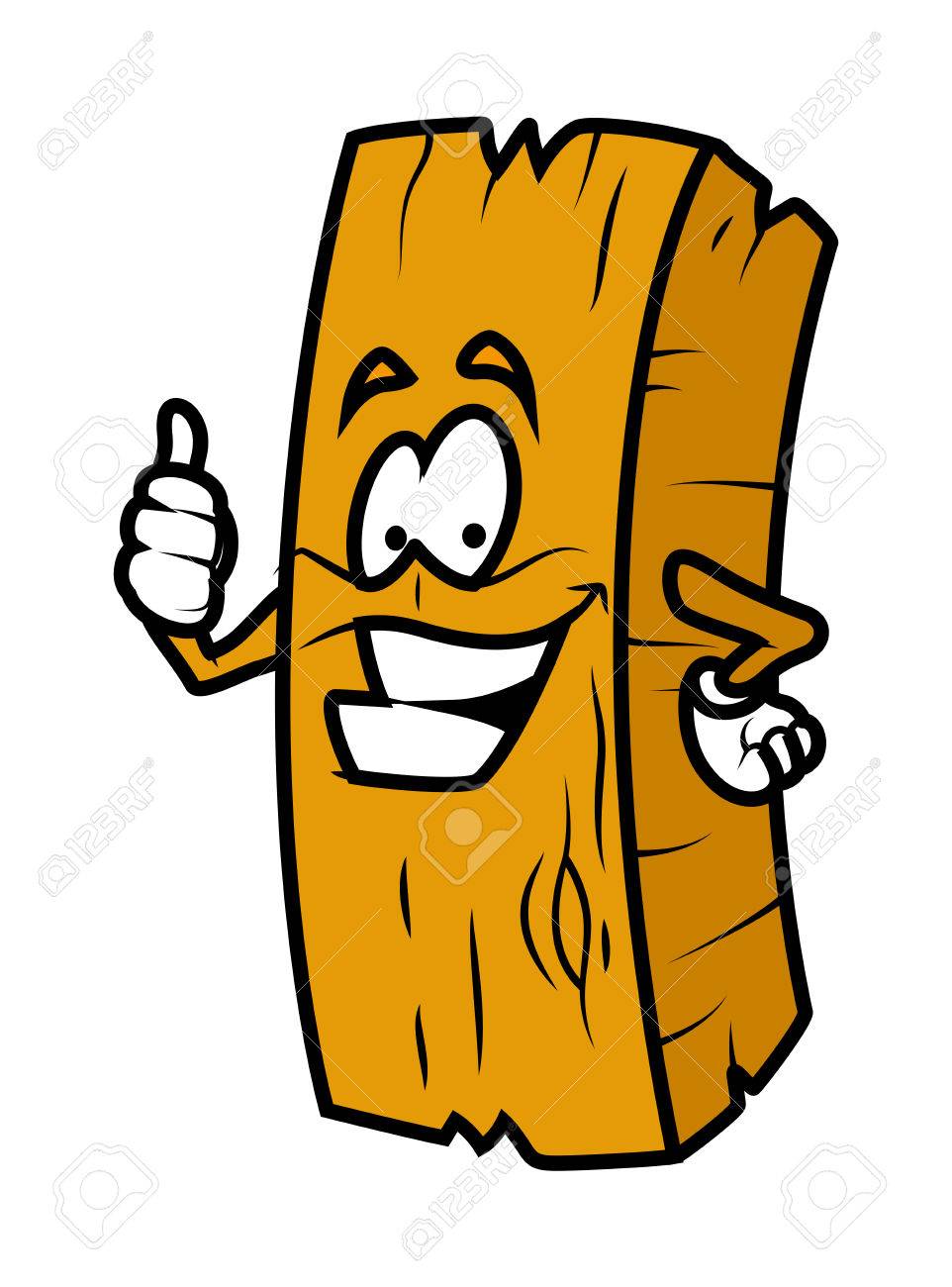 962x1300 Cartoon Wood Log Showing Thumbs Up Royalty Free Cliparts, Vectors