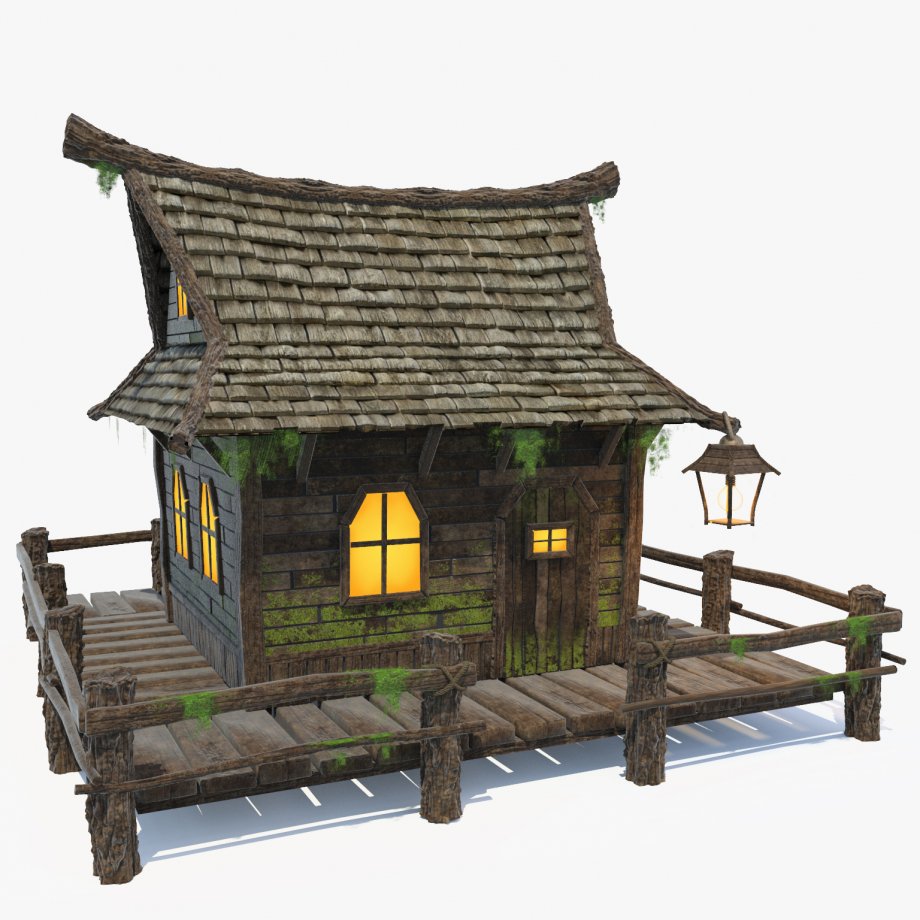 920x920 Cartoon House 003 3d Model