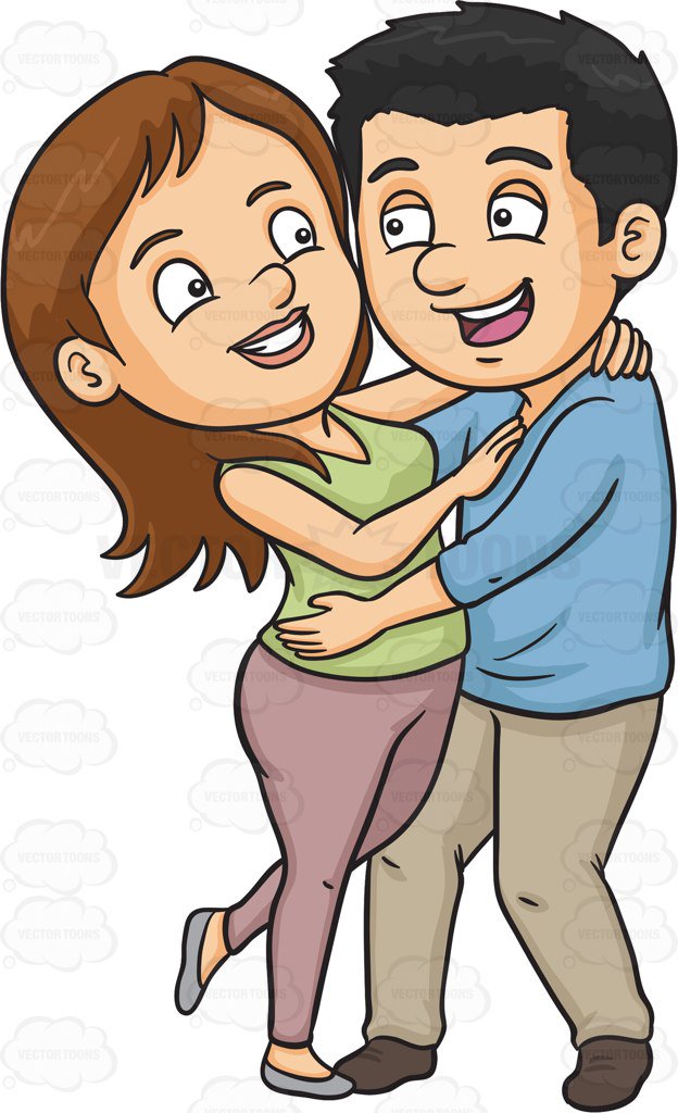 Cartoon Love Couple Clipart