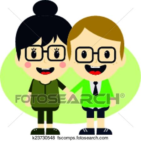 450x448 Clip Art Of Love Couple Cartoon Character K23730548