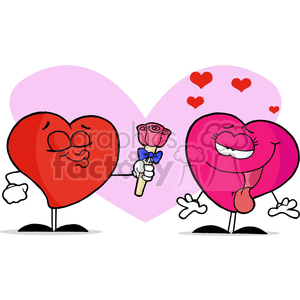 300x300 Royalty Free Hearts In Love 377509 Vector Clip Art Image