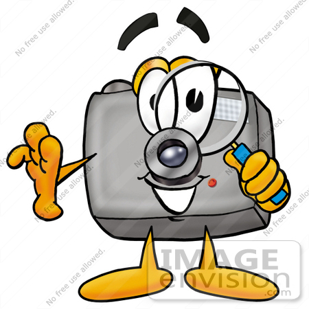 450x450 Clip Art Graphic Of A Flash Camera Cartoon Character Looking