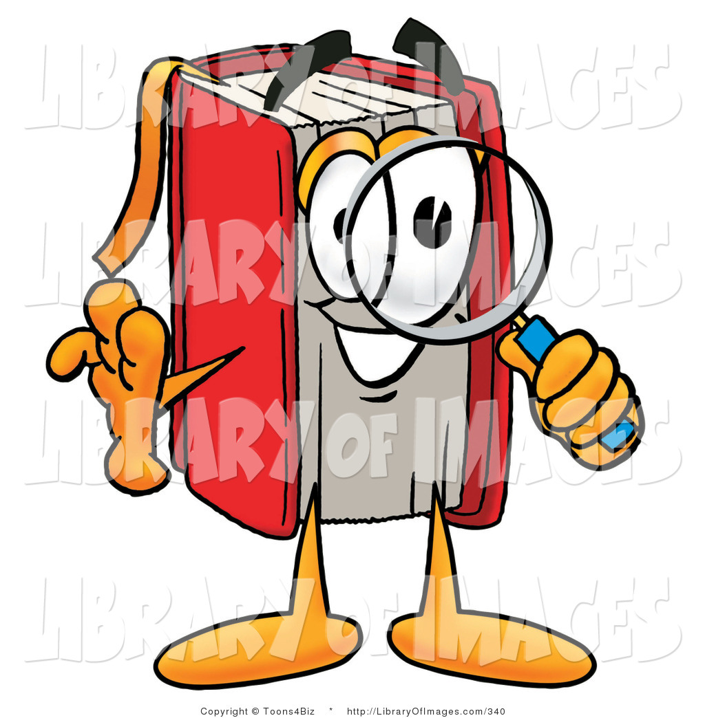 1024x1044 Clip Art Of A Smart Red Book Mascot Cartoon Character Looking
