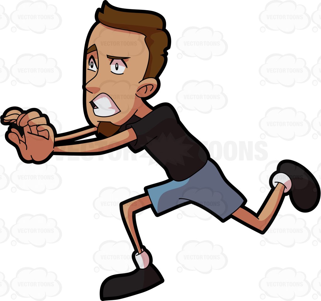 1024x961 A Scared Man Running Away From Something Cartoon Clipart