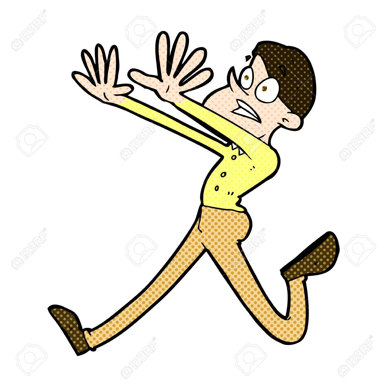1300x1300 Retro Comic Book Style Cartoon Man Running Away Royalty Free