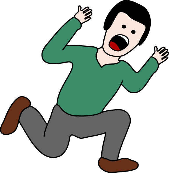 582x597 Scared Man Clip Art