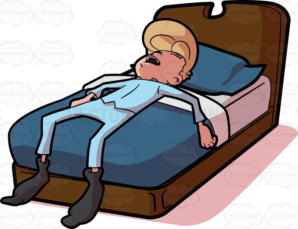 Cartoon Man Sleeping Clipart