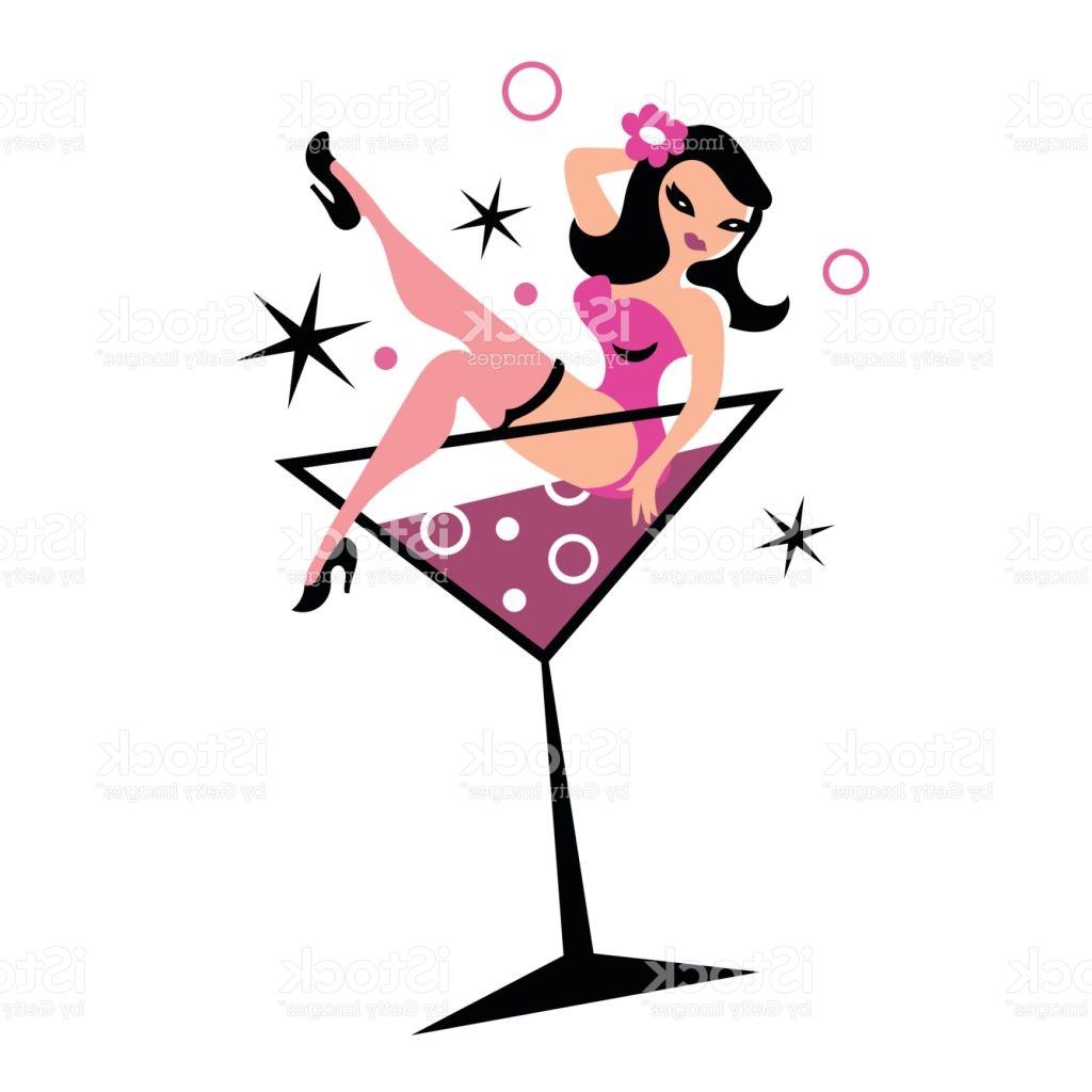 1024x1024 Pretty Woman In Martini Glass Vector