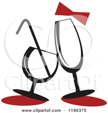 450x470 Clipart Of A Cartoon Happy Champagne Cocktail