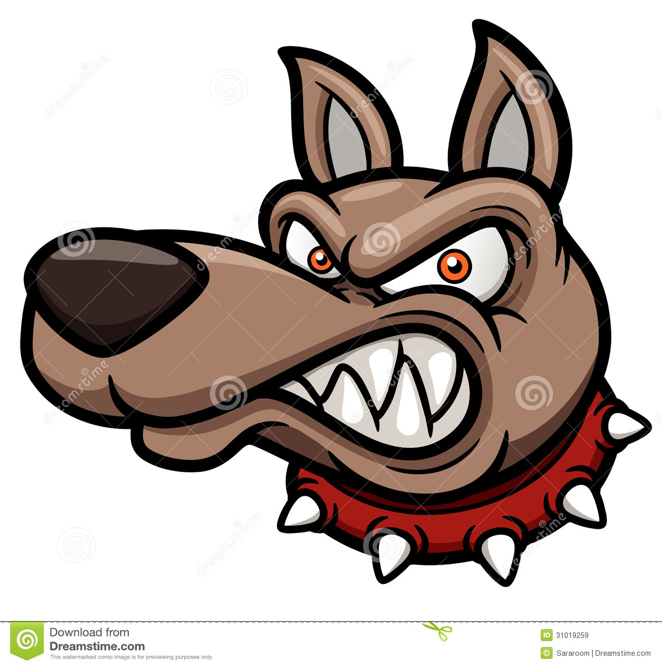 1300x1309 Angry Cartoon Dog Royalty Free Stock Images