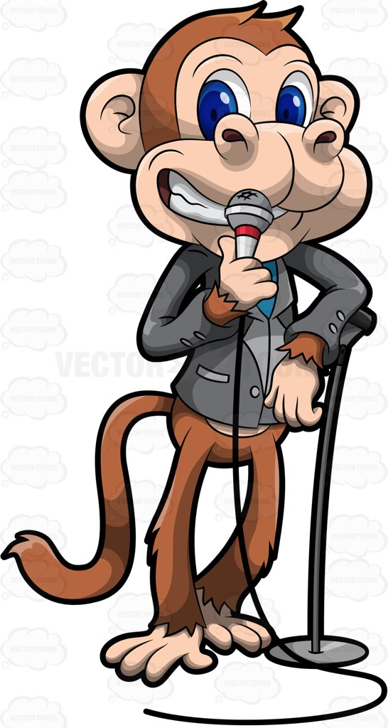 546x1024 Martin The Monkey Speaking Into The Microphone