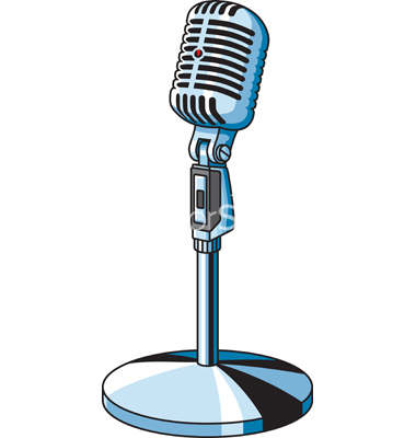 380x400 Old School Microphone Clipart