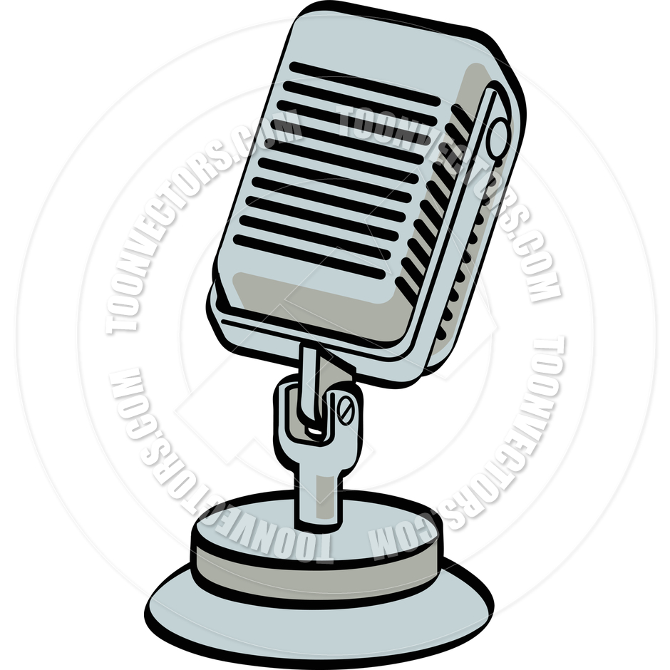940x940 Cartoon Microphone Vector Illustration By Clip Art Guy Toon