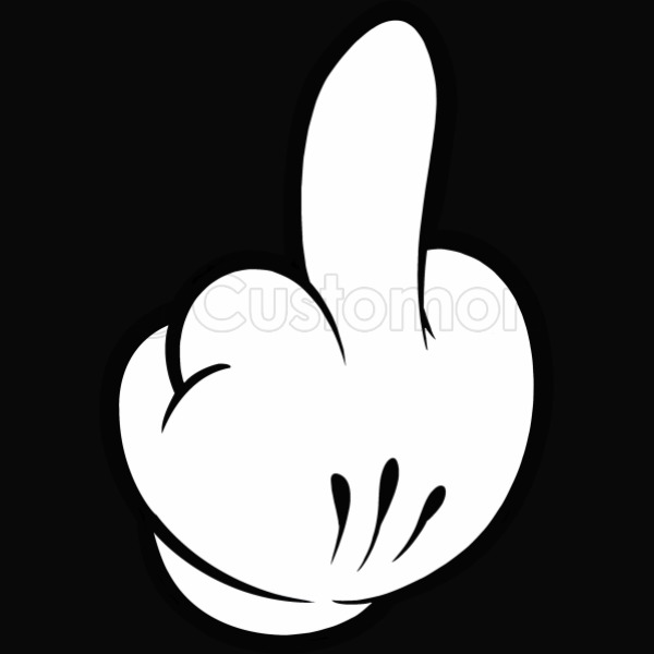 600x600 Cartoon Middle Finger Women's T Shirt