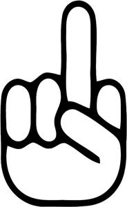 184x300 Clipart Middle Finger