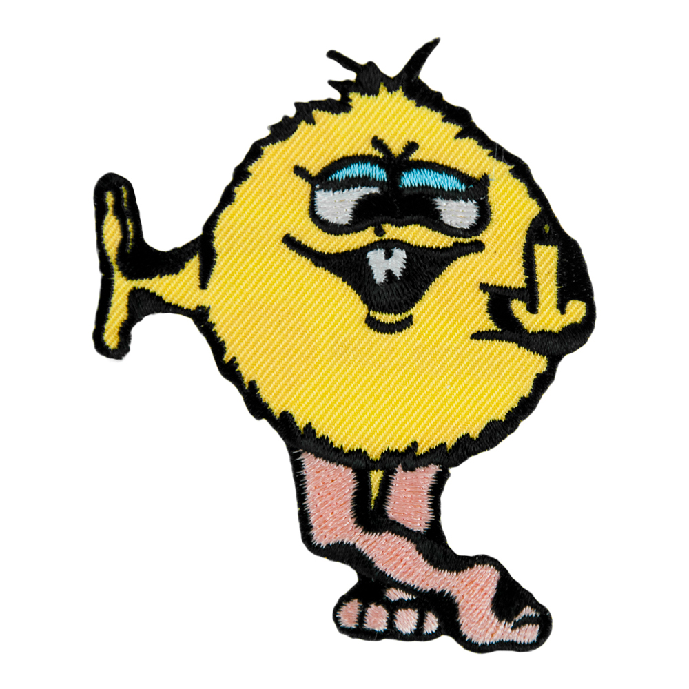 1000x1000 Fuck You Bird Left Hand Middle Finger Patch Cartoon Patches