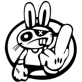 288x288 Rabbit With Middle Finger