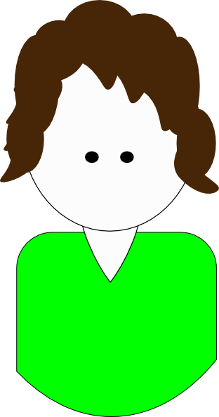 312x594 Mom Cartoon (Green) Clip Art