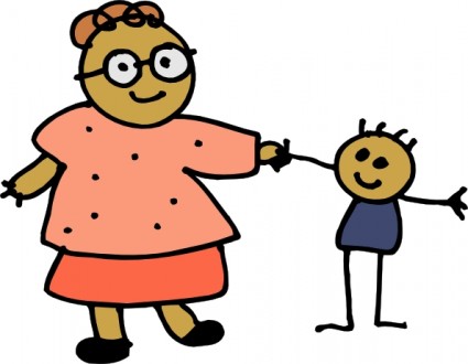 425x330 Mom Holding Childs Hand Clip Art Vector Clip Art Free Vector Free