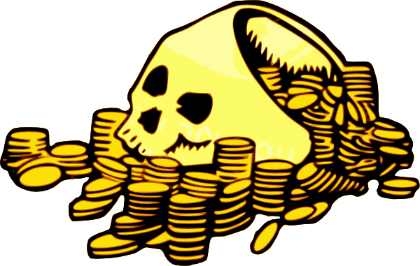 600x381 Skull Amp Money Clip Art
