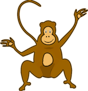 300x311 Free Cartoon Monkey Clipart, 1 Page Of Public Domain Clip Art