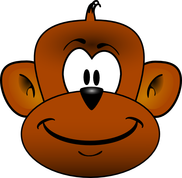 600x584 Cartoon Monkey Head Clip Art
