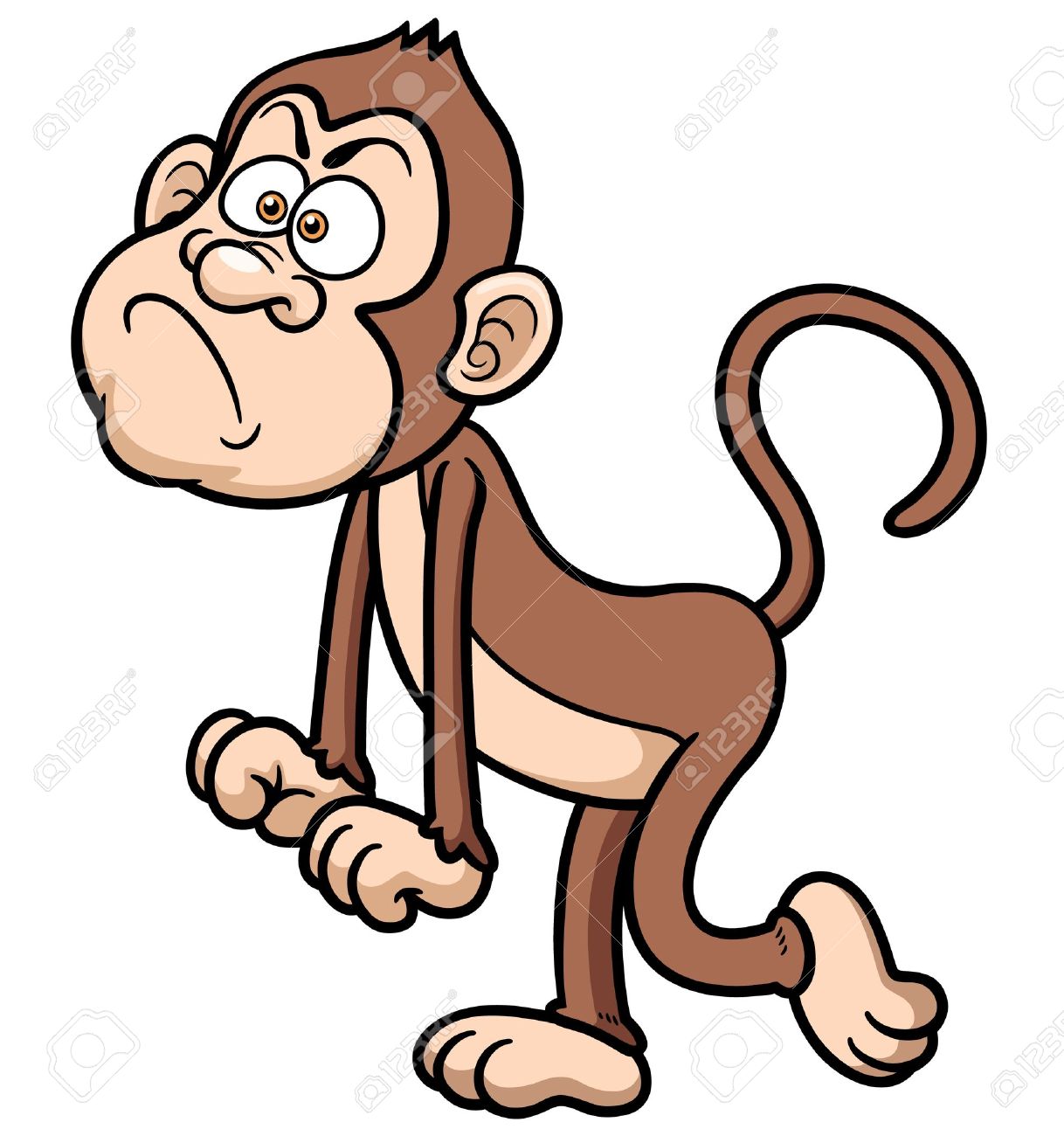 1218x1300 Illustration Of Cartoon Angry Monkey Royalty Free Cliparts