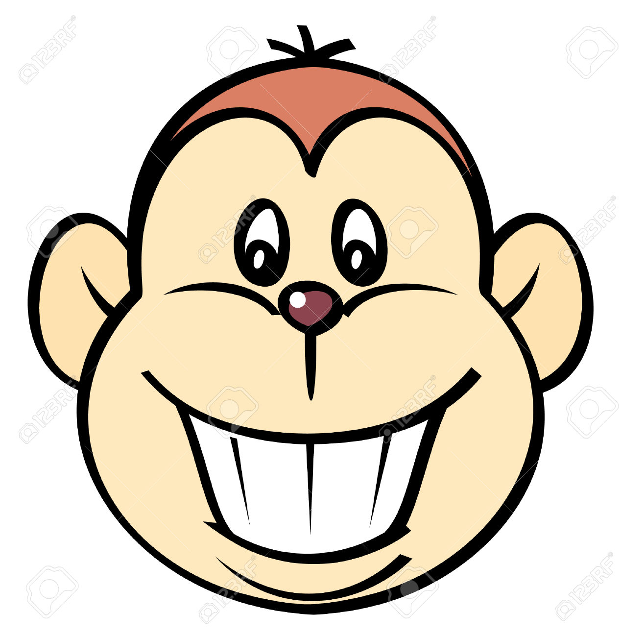 1268x1300 Monkey Face Clipart