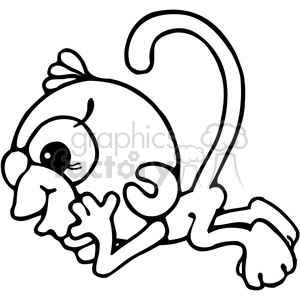 300x300 Royalty Free Monkey Sideview 387582 Vector Clip Art Image