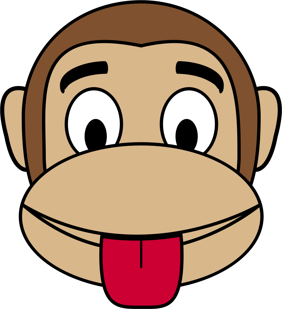 1122x1227 Tongue Clipart Monkey