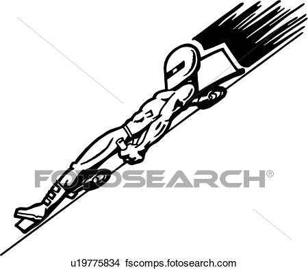 450x394 Clipart Of , Action, Cartoon, Extreme, Mountain Racer, Sport