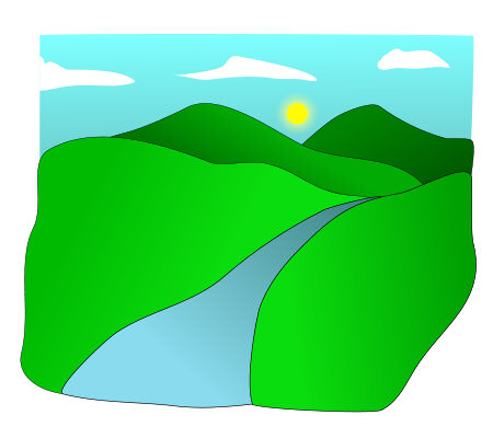 450x400 Valley Clipart Cartoon