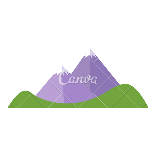 550x550 Cartoon Mountain Peak