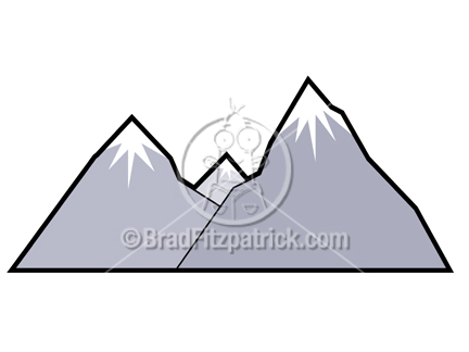 432x324 Cartoon Mountains Clipart 2148237