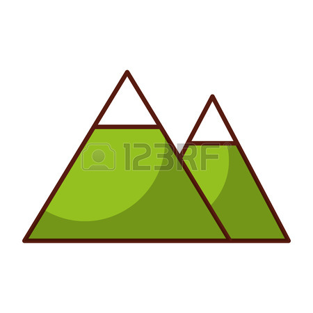 450x450 Shadow Brown Mountain Cartoon Vector Graphic Design Royalty Free
