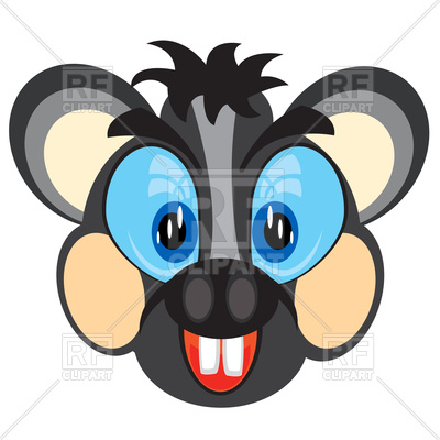 400x400 Cartoon Mouse Face Royalty Free Vector Clip Art Image