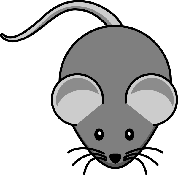 600x592 Simple Mouse Dark Grey Clip Art