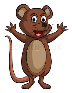 248x320 Cartoon Mouse A Full Belly. Vector Clip Art Illustration