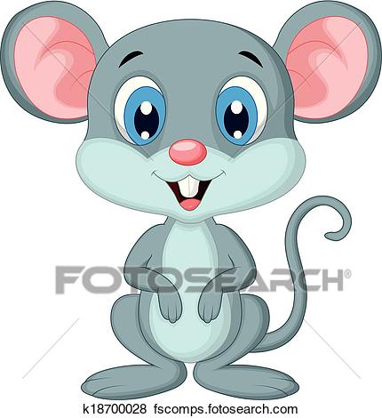 430x470 Clip Art Of Cute Mouse Cartoon K18700028