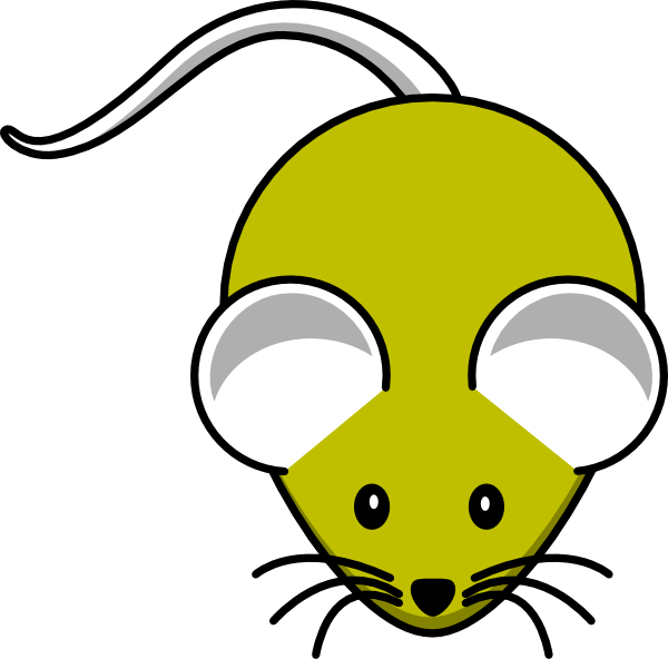 600x592 Gray Yellow Mouse Clip Art