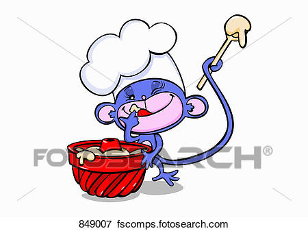 450x337 Clip Art Of A Cartoon Mouse Tasting Baking Ingredients 849007