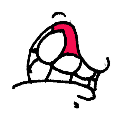 400x400 Scary Mouth Cartoon Clip Art