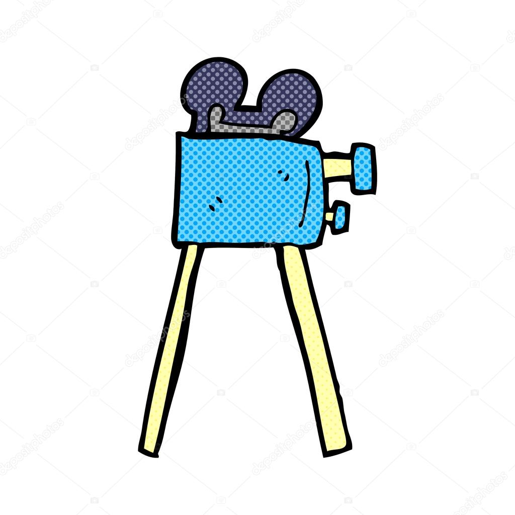 1024x1024 Comic Cartoon Movie Camera Stock Vector Lineartestpilot
