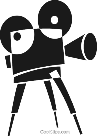 343x480 Movie Camera Royalty Free Vector Clip Art Illustration Vc028230