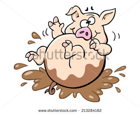 450x368 Pig Rolling In Mud Clipart 2004719