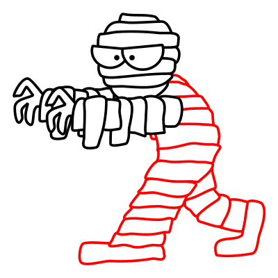 400x400 Drawing A Cartoon Mummy