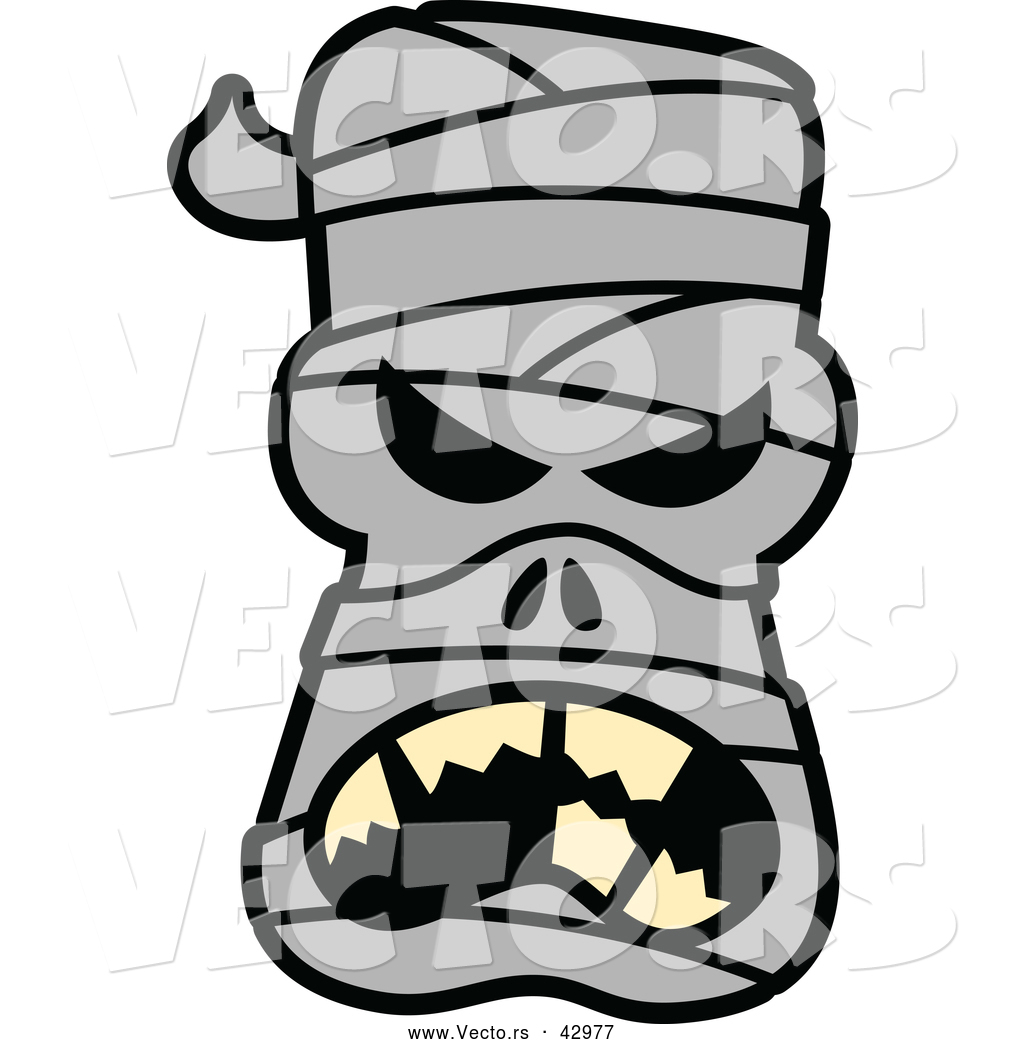 1024x1044 Vector Of A Mad Cartoon Halloween Mummy By Zooco