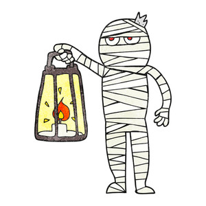 300x300 Freehand Drawn Cartoon Bandaged Mummy Royalty Free Stock Image