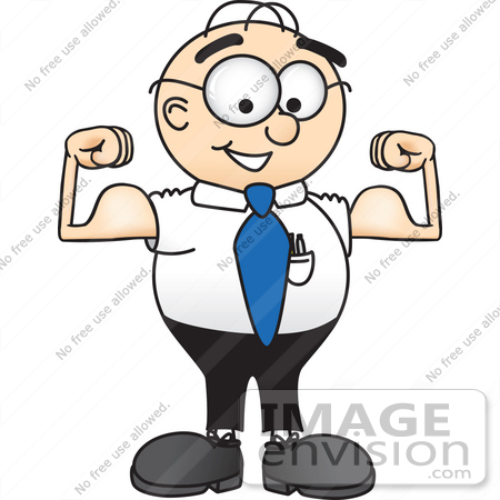 450x450 Clip Art Graphic Of A Geeky Caucasian Businessman Cartoon