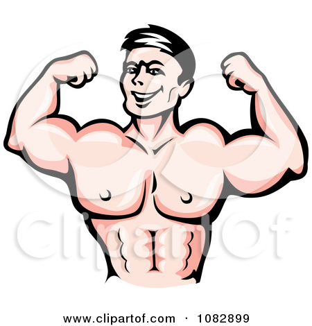 450x470 Flexing Biceps Clipart